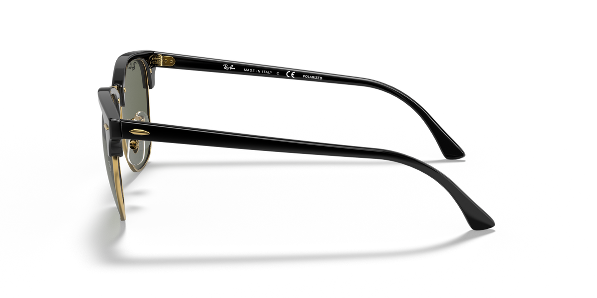 Ray-Ban® CLUBMASTER BLACK G-15 GREEN in Black & Gold