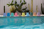 Coast Kids Silicone Beach Bucket - Clovelly Castle in tan with sage handle