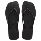 Havaianas Slim Square Solid Black in Black