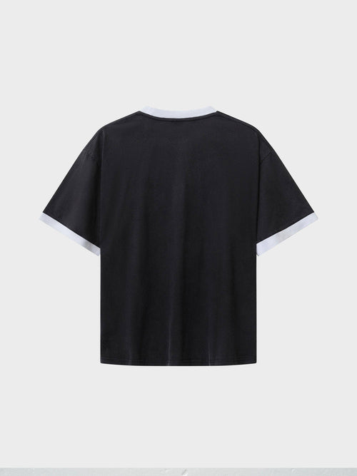 Billy Bones Club Bones Classic Ringer Tee - Vintage Black/ White in Single