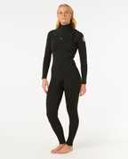 Rip Curl Womens Dawn Patrol 3/2 Chest Zip GB Wetsuit in Black