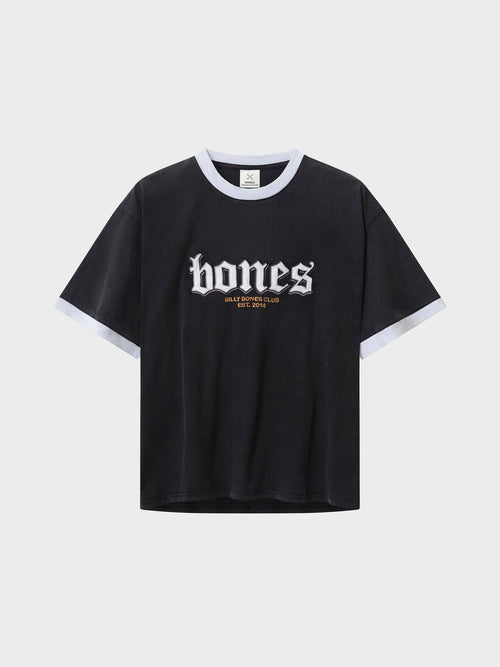 Billy Bones Club Bones Classic Ringer Tee - Vintage Black/ White in Single
