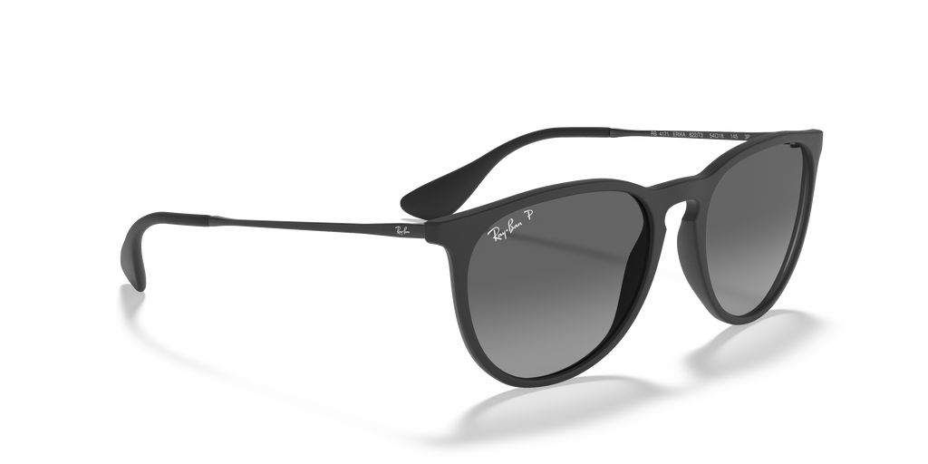 Ray-Ban® ERIKA RUBBER BLACK LIGHT GREY in Rubber Black