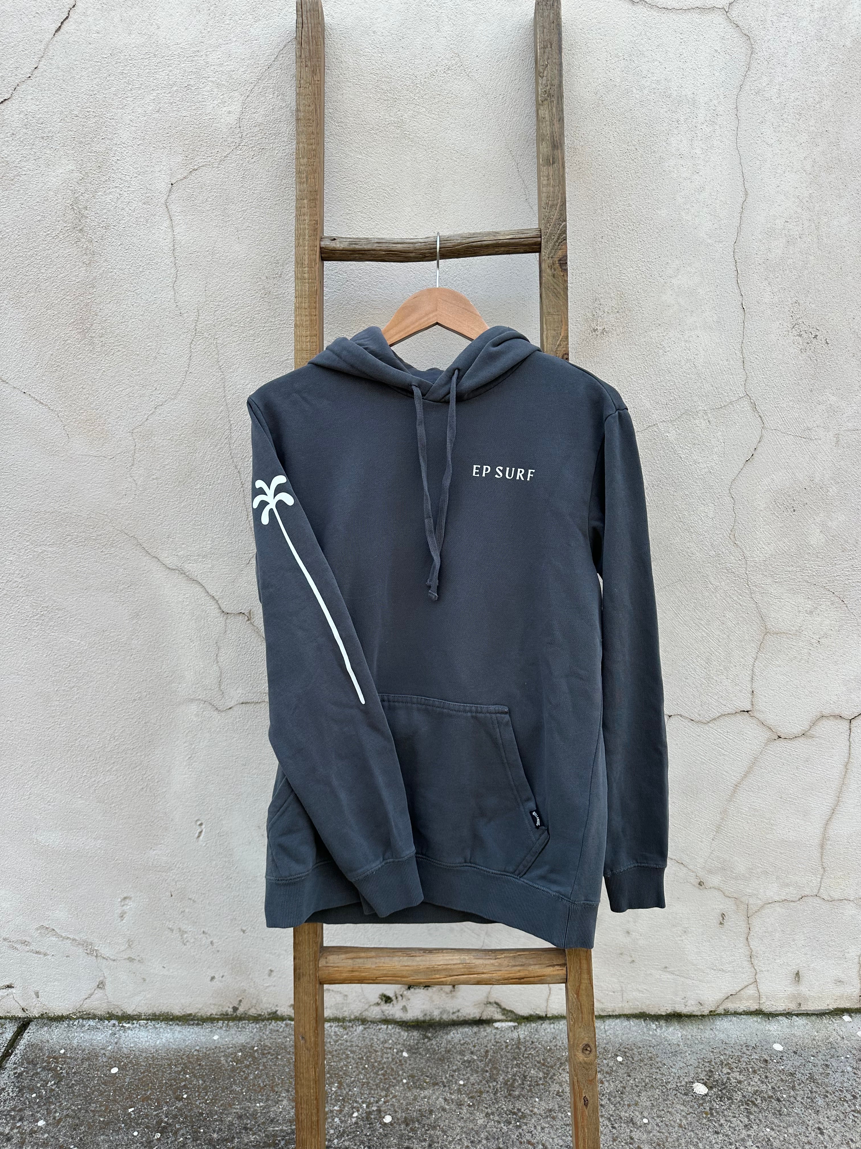 EP SURF Mens Palm Hoody - Washed Black/White