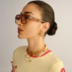 Le Specs SUBZERO + VINTAGE TORT in BROWN GRAD