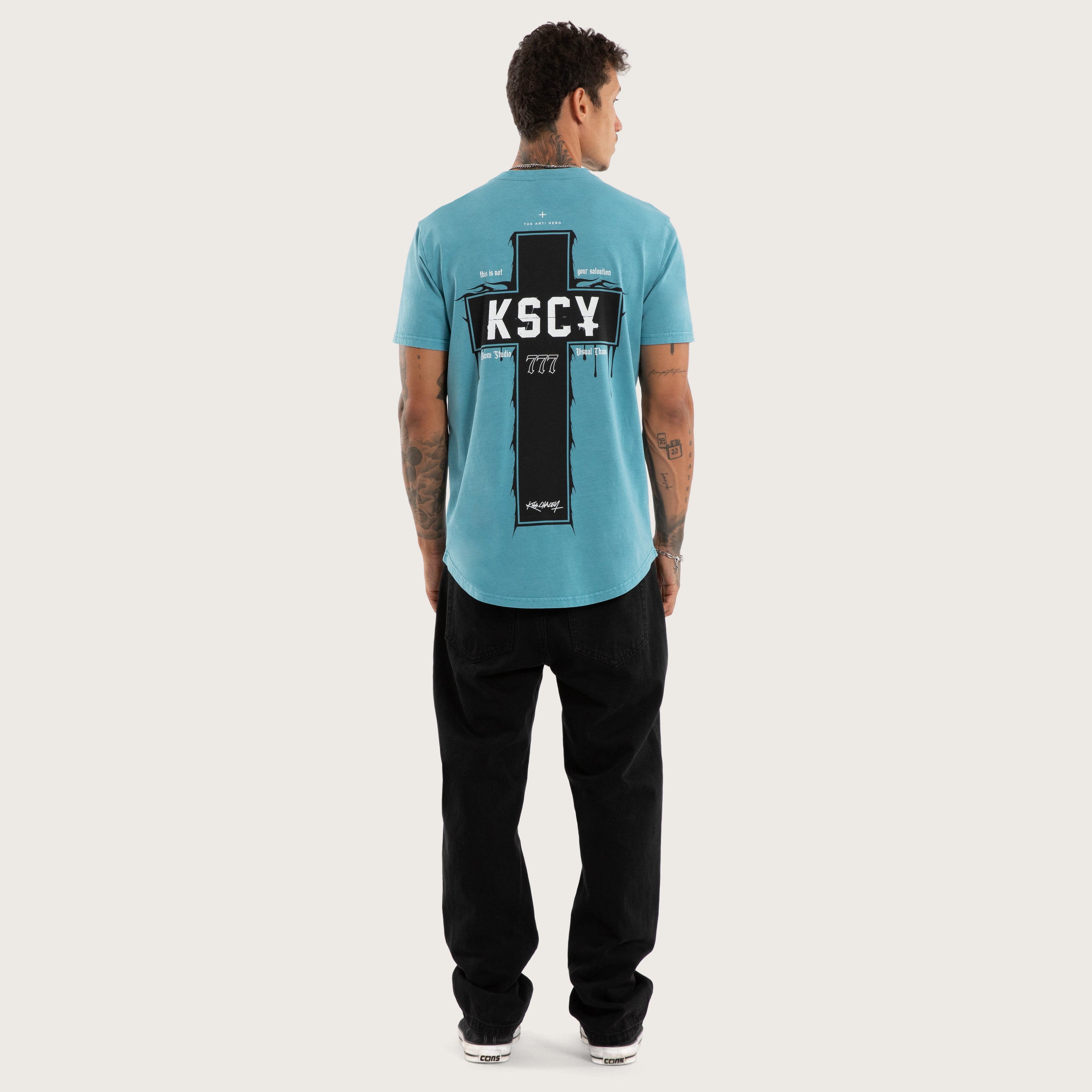Kiss Chacey Ritualistic Dual Curved Tee in Pigment Cameo