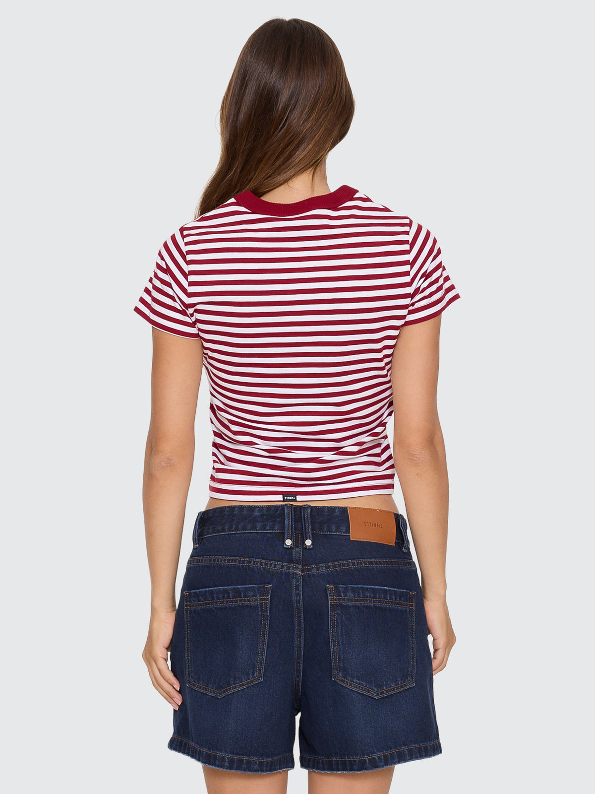 Thrills Co Primitive Stripe Boy Tee - Sour Cherry Stripe in Sour Cherry Stripe