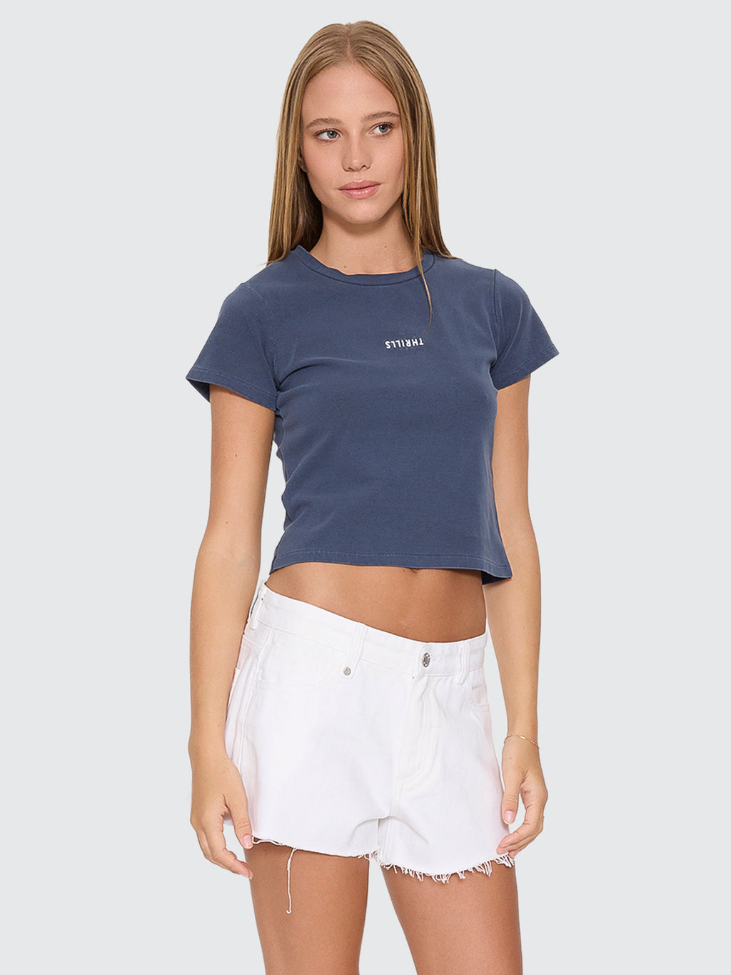 Thrills Co Minimal Thrills Mini Tee - Heritage Navy in Heritage Navy
