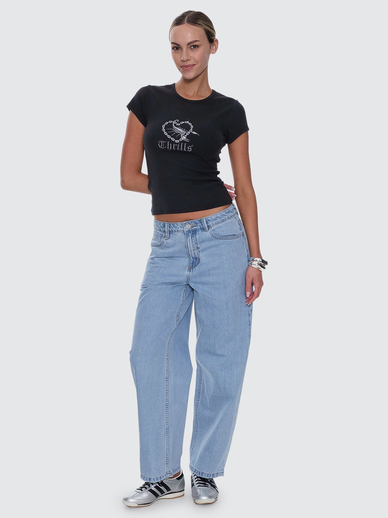 Thrills Co Tony Slouch Low Rise Big Baggy Jean - Ageless Blue in Ageless Blue