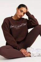 All Fenix Collegiate Graphic Crew Neck Jumper in Espresso
