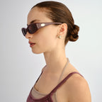 Le Specs GLACIEM BURGUNDY in SMOKEY BROWN MONO