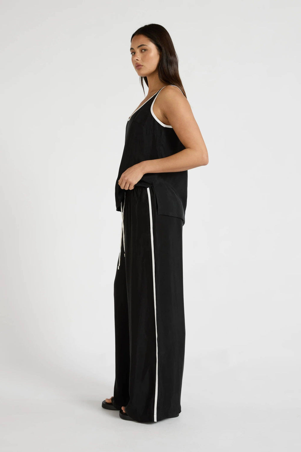 All Fenix Cupro Contrast Pant in Single