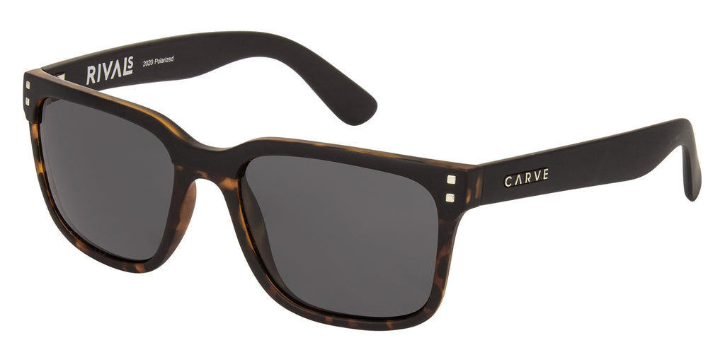Carve Rivals - Matte Black Tort Frame with Grey Polarized Lens in Single