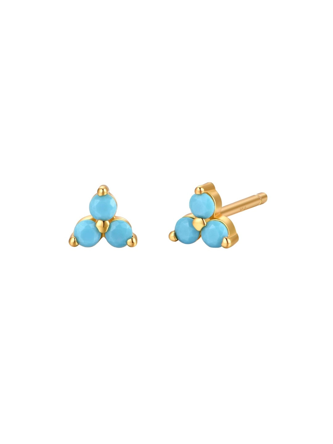 Malakai The Label Blue Hawaii Studs in 18k Gold in Default Title