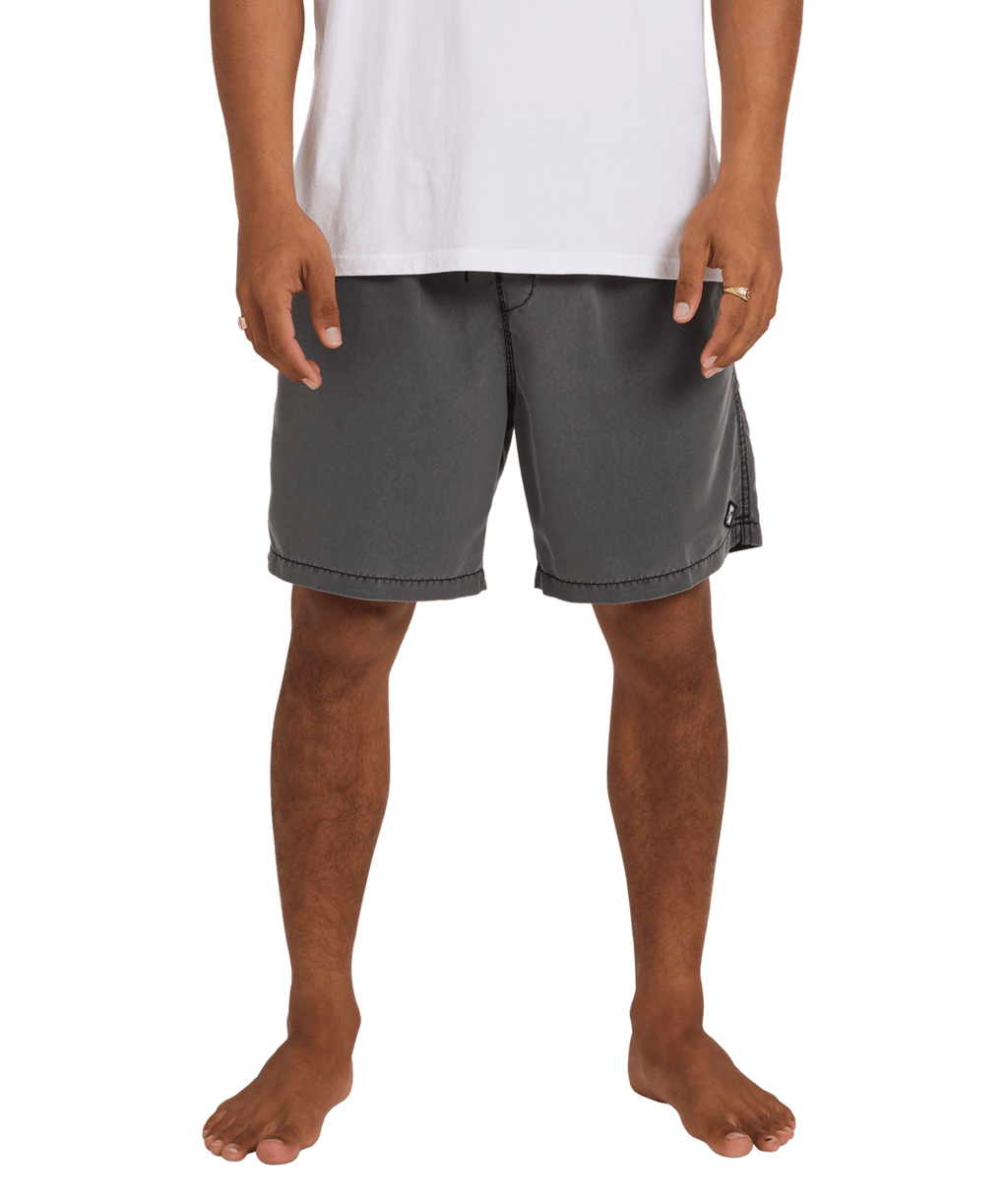 Billabong Mens All Day Overdye Layback 17" Boardshorts in Black