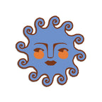 Sun Face Cerulean Blue