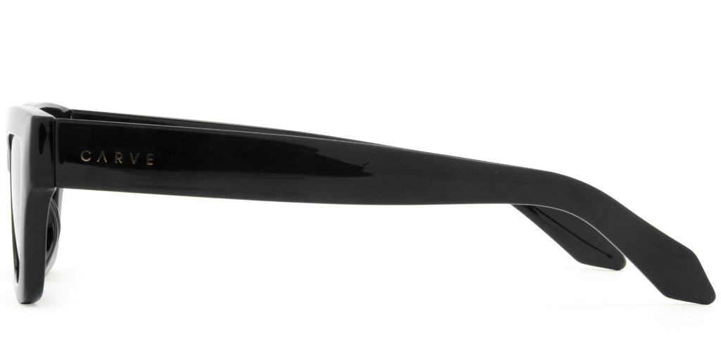 Carve Valencia Junior - Gloss black Dark Grey Polarized Lens in Single