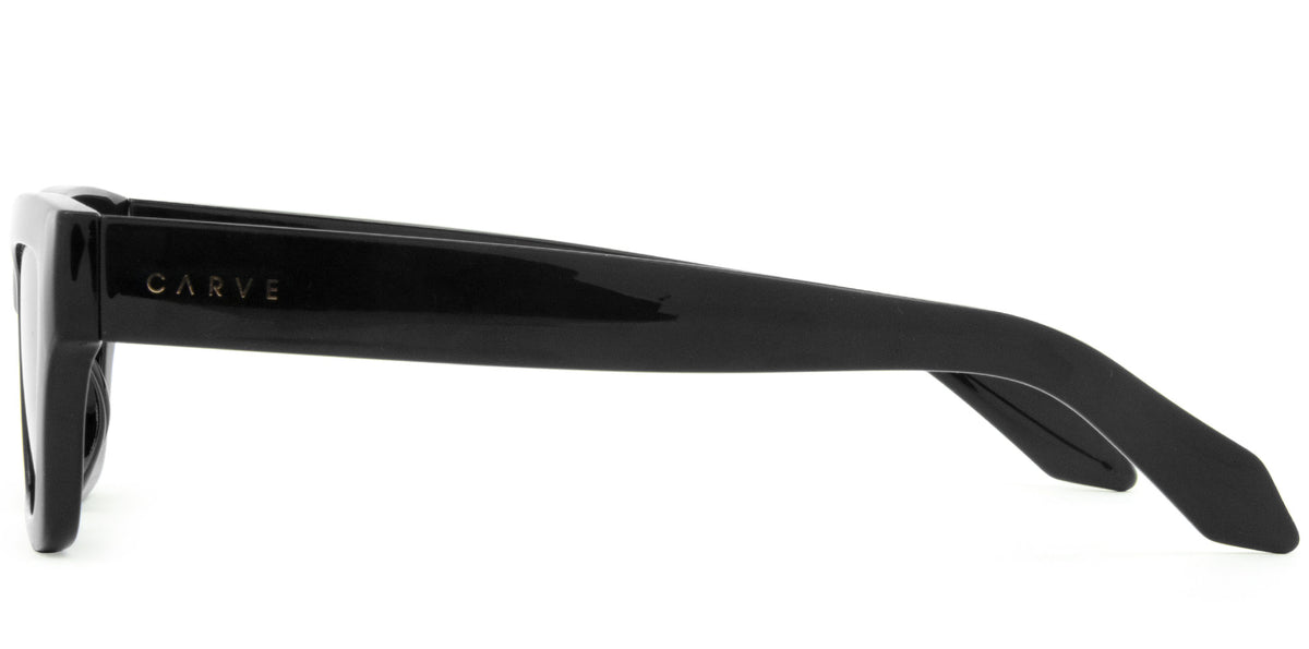 Carve Valencia Junior - Gloss black Dark Grey Polarized Lens in Single