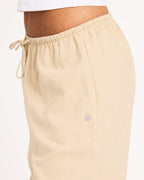 Roxy Womens Lolani Elastic Waist Pants in Pebble