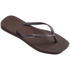Havaianas Slim Square Dark Brown in Dark Brown