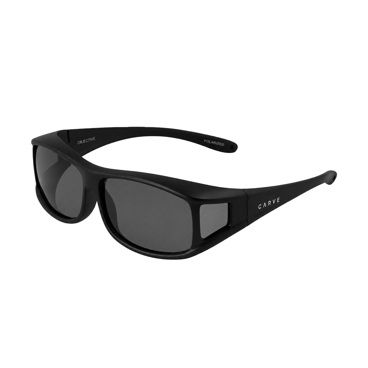 Carve THE OBJECTIVE WITH MATTE BLACK FRAME AND GREY POLARIZED LENS in Single