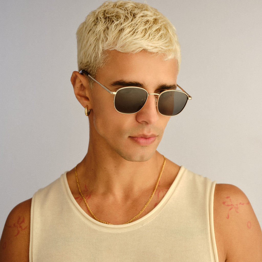 Le Specs NEPTUNE DEUX GOLD in KHAKI MONO POLARIZED