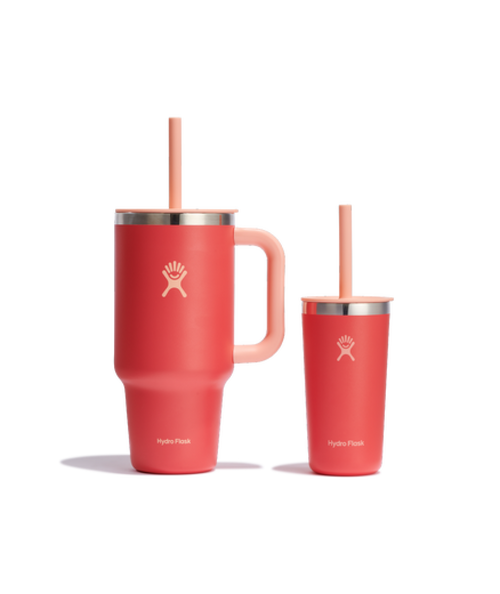 Hydro Flask 32 Oz Wide Mouth Bundle in Bright Side Pink