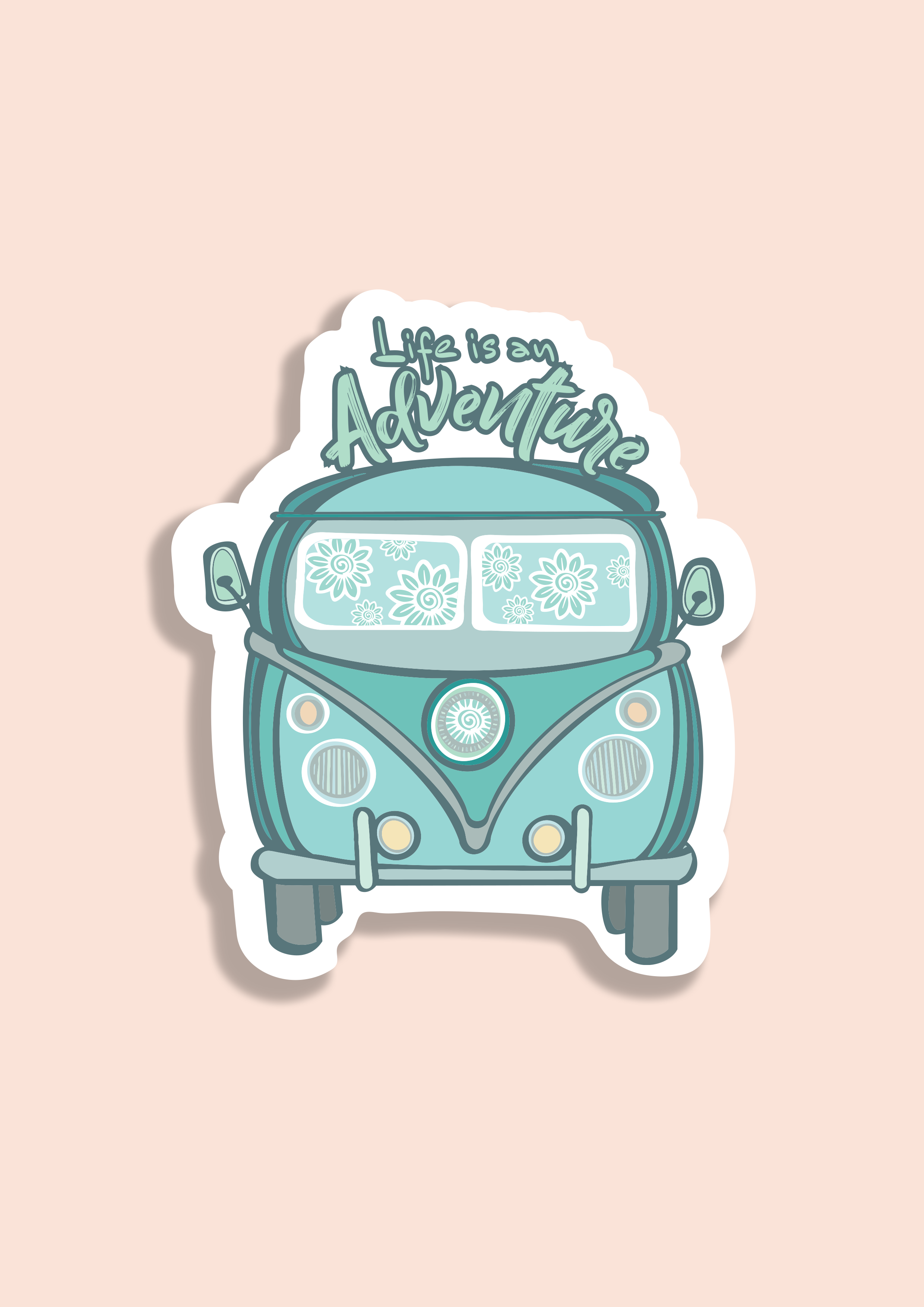 Trevena & Co Choose Adventure Kombi Van Vinyl Sticker in Single