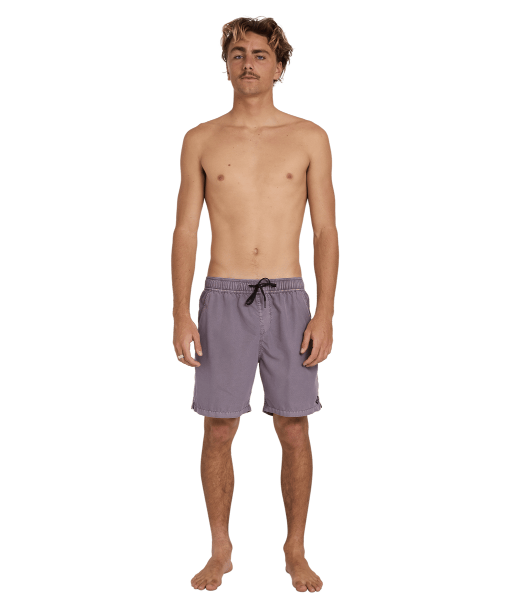 Billabong Mens All Day Overdye Layback 17" Boardshorts in Steel Purple