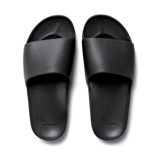Archies Footwear Arch Support Slides - Classic - Black in Single