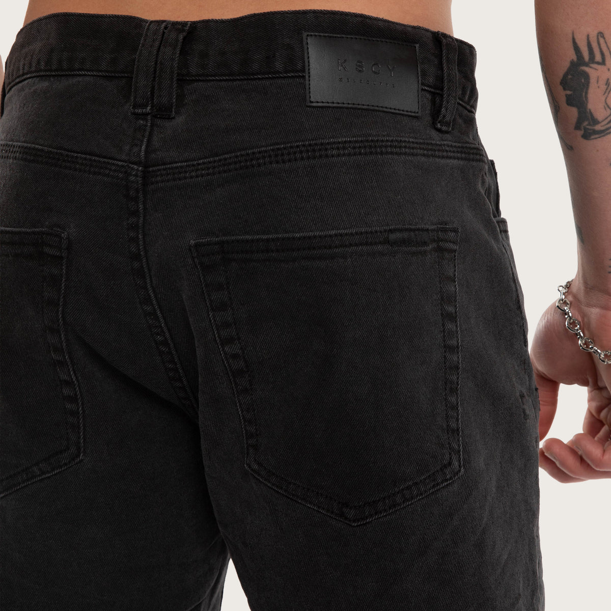 Kiss Chacey KS5 Slim Denim Short in Vintage Black