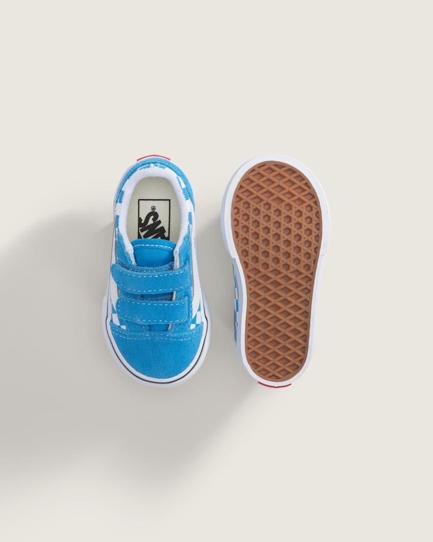Vans Old Skool V in COLOR THEORY CHECKERBOARD Bright Azure