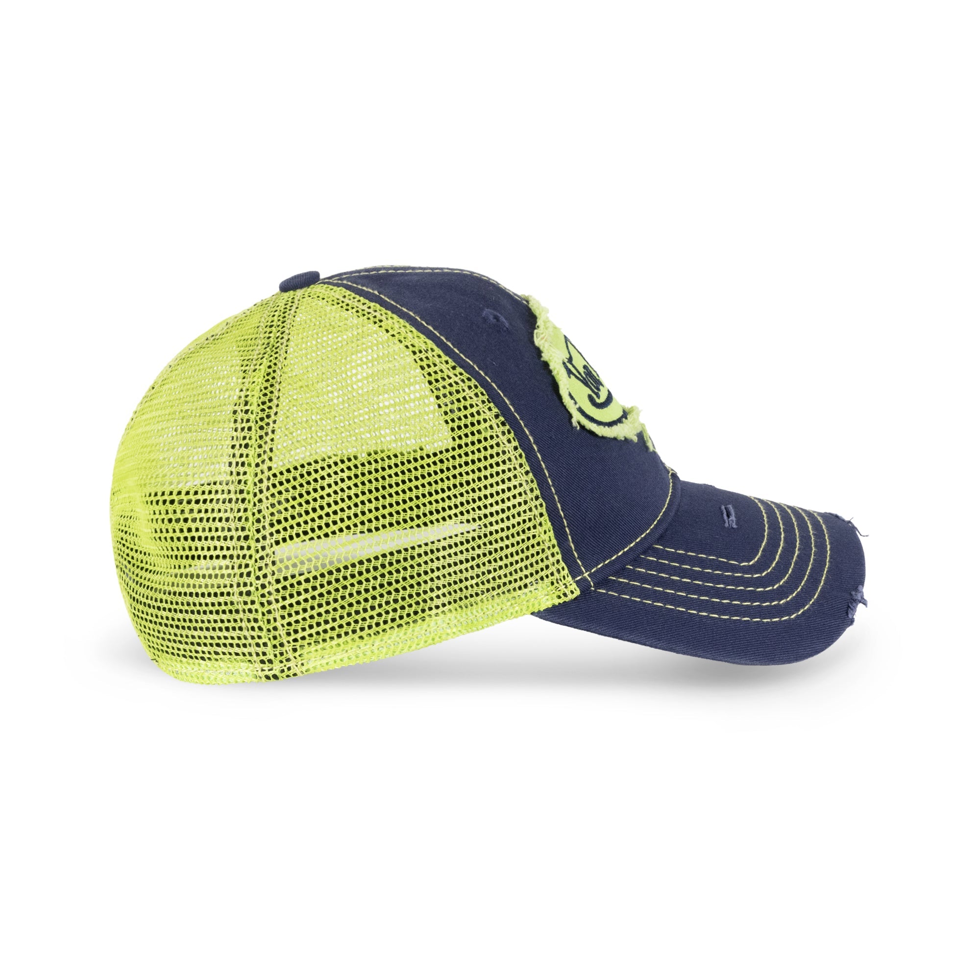 Von Dutch Twill Trucker Snapback Navy-Lime in Navy-lime