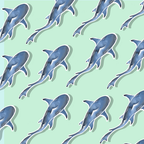 Thresher Shark Watercolour Vinyl Sticker