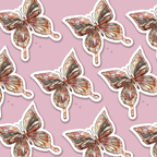 Butterfly Mandala Watercolour Vinyl Sticker