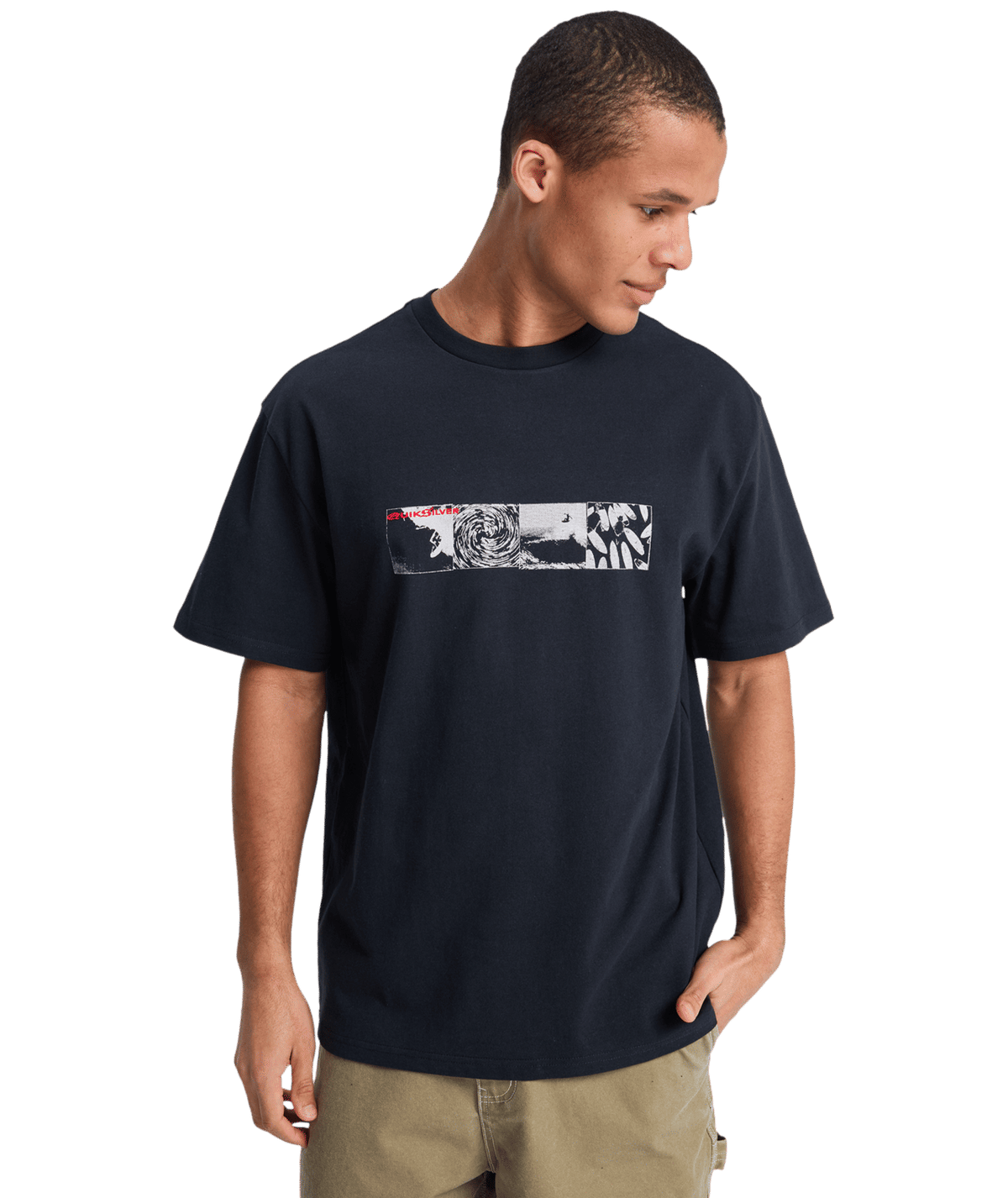 Quiksilver Mens Mercury Vortex T-Shirt in Black