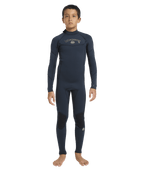 Billabong Boys 8-16 3/2 mm Absolute Back Zip Flatlock Steamer Wetsuit in Navy