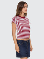 Thrills Co Primitive Stripe Boy Tee - Sour Cherry Stripe in Sour Cherry Stripe