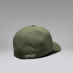 Oakley 6 PANEL STRETCH METALLIC HAT in Deep Olive/Mist