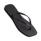 Havaianas Slim Square Solid Black in Black