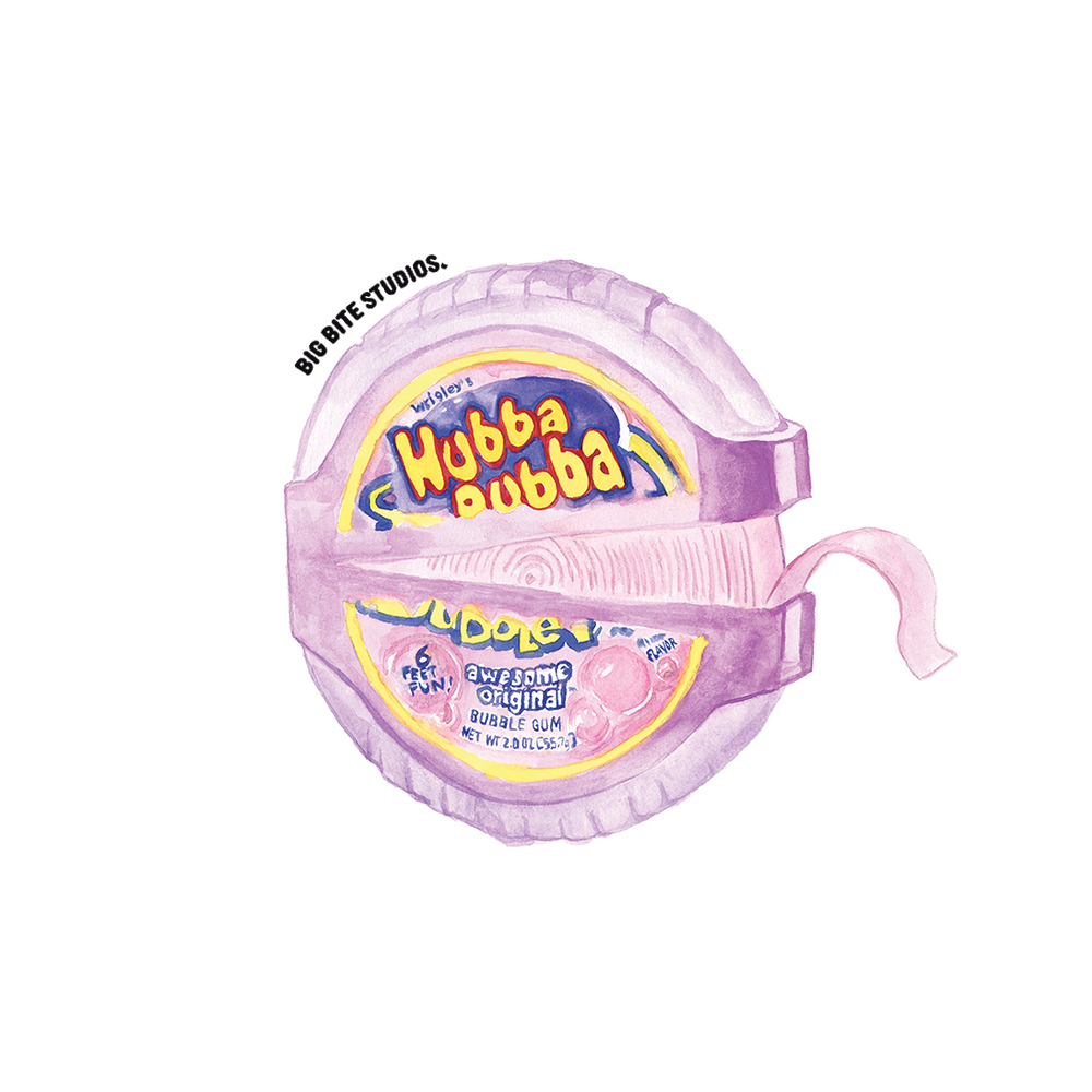Big Bite Studios Hubba Bubba Waterproof Sticker — By Big Bite Studios in Single
