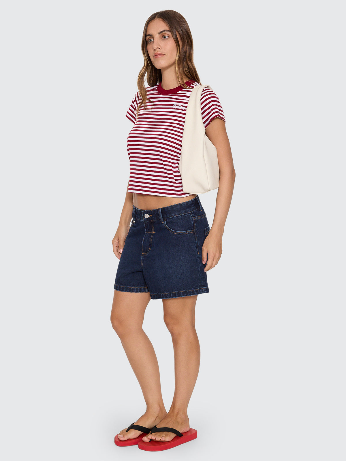 Thrills Co Primitive Stripe Boy Tee - Sour Cherry Stripe in Sour Cherry Stripe