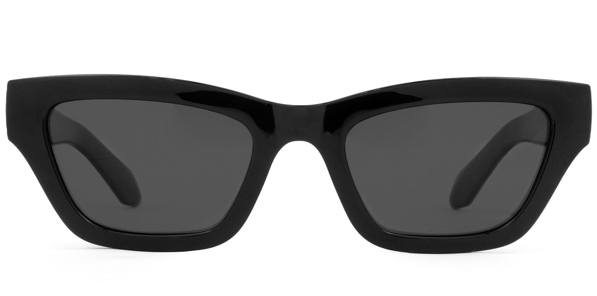 Carve Valencia Junior - Gloss black Dark Grey Polarized Lens in Single