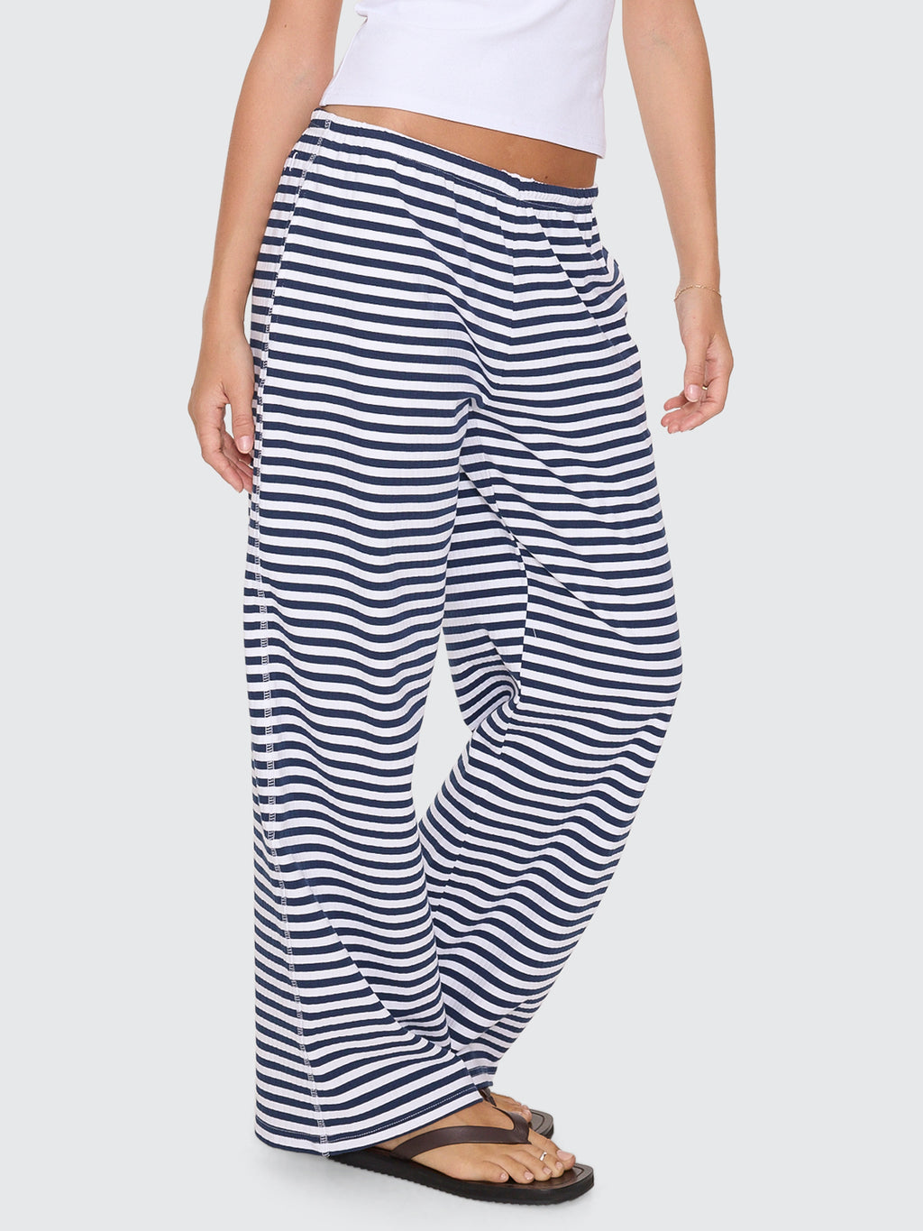 Thrills Co Idle Hands Stripe Pant - Heritage Navy Stripe in Heritage Navy Stripe