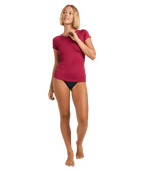 Roxy Womens Essentials Cs Rashguard in BEET RED