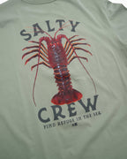 Salty Crew ROCK LOBSTER CLASSIC SS TEE in SLATE GREY