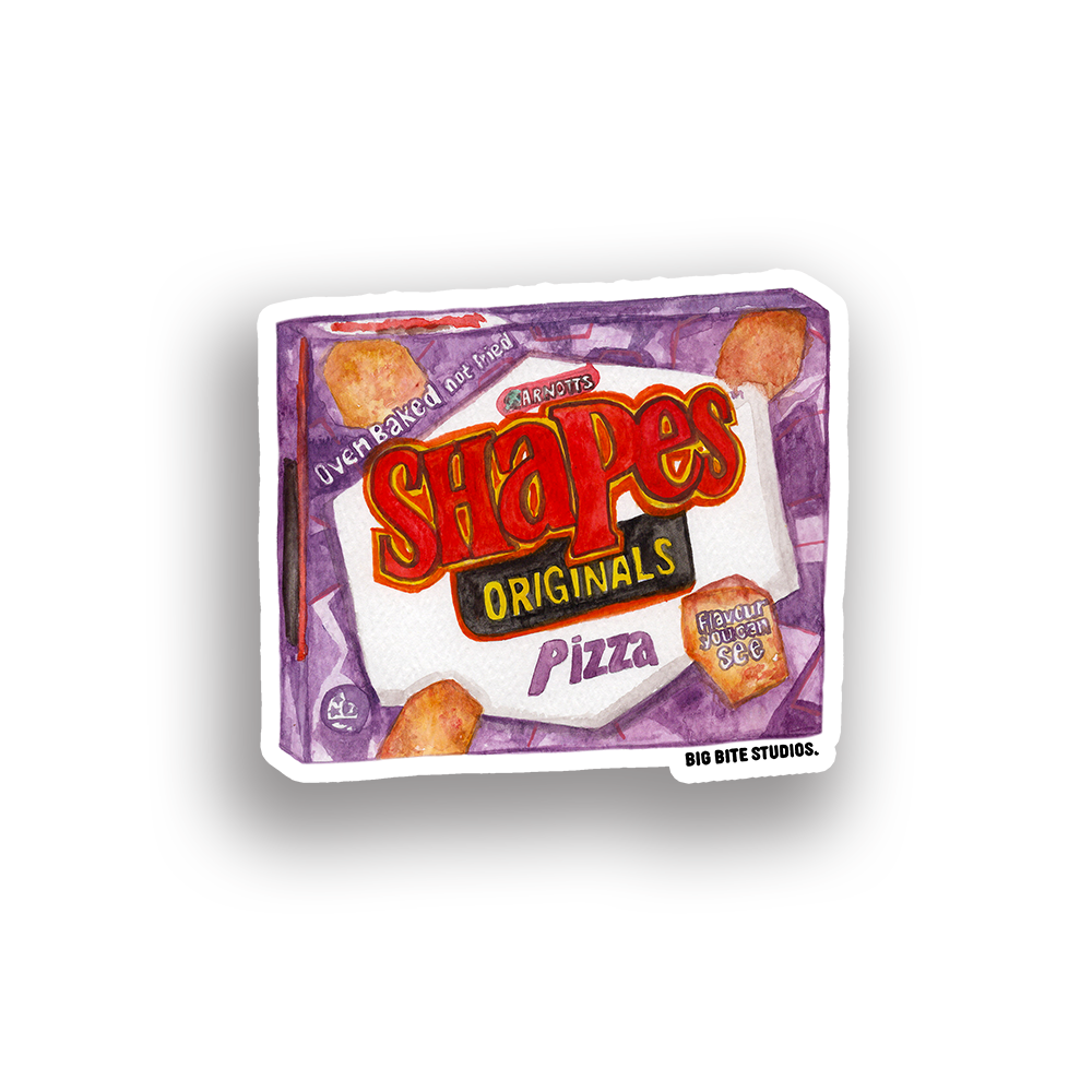 Big Bite Studios Pizza Shapes Waterproof Sticker — By Big Bite Studios in Single