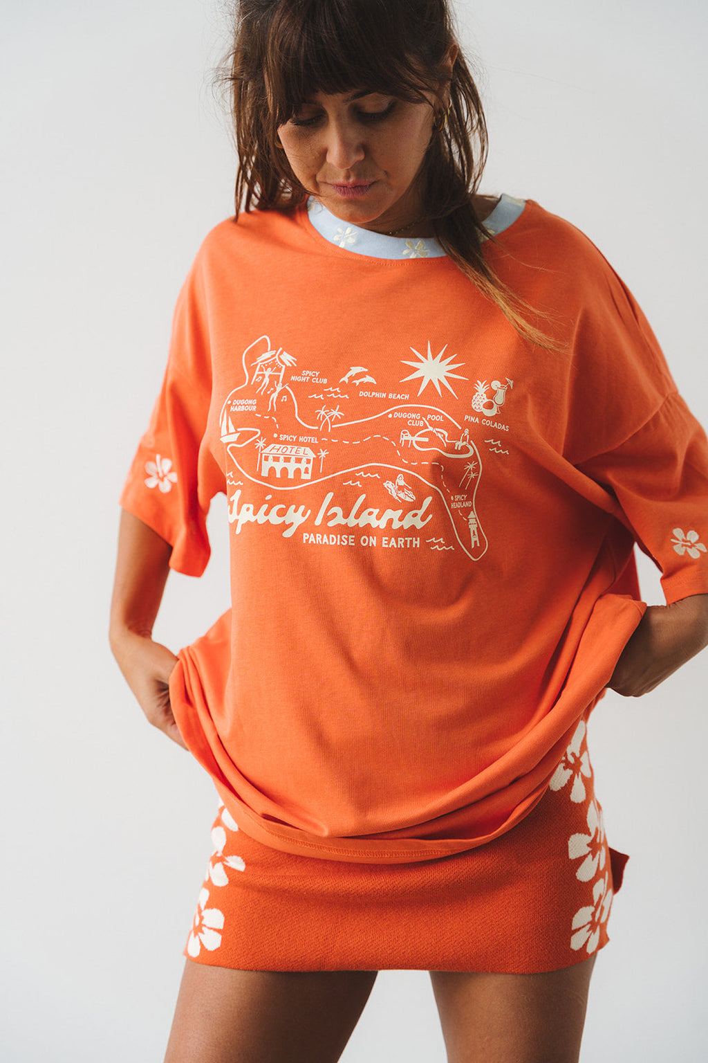 Spicy Dugong Spicy Island Tee in BURNT ORANGE in Single