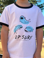 EP SURF Kids Baby Sharks Tee - Navy/White