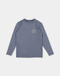 Billabong Boys 8-16 Big Wave Daz UPF 50 Long Sleeve Rashguard in Navy Heather